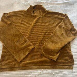 Madewell textured sweater - mustard velvet, size xl perfect for the fall